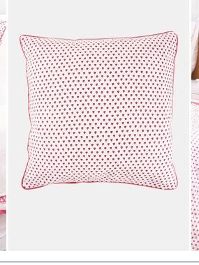 Roller Rabbit Hearts Decorative Pillow Cover